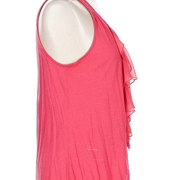 Elegant Pink Ruffle Women's Top - Picture 3 of 4